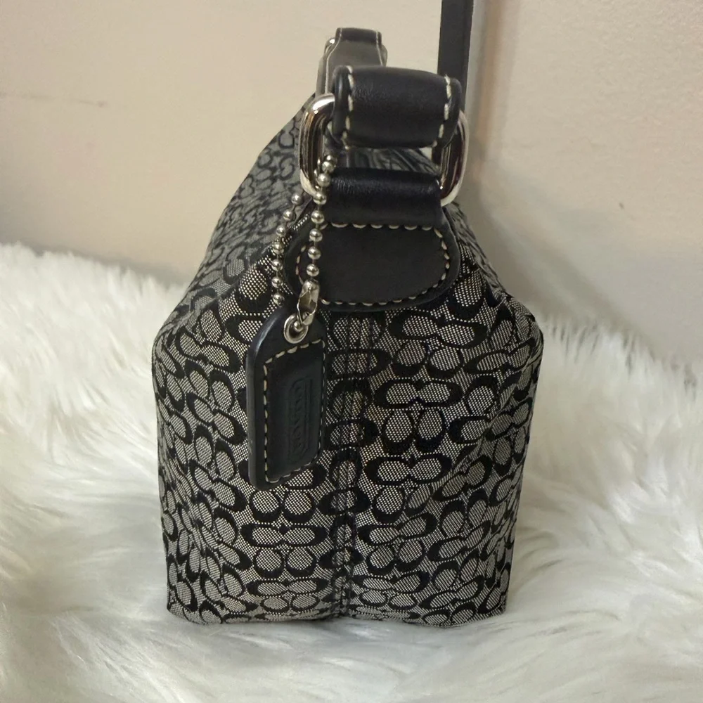 Coach Monogram Black and Gray Shoulder Bag